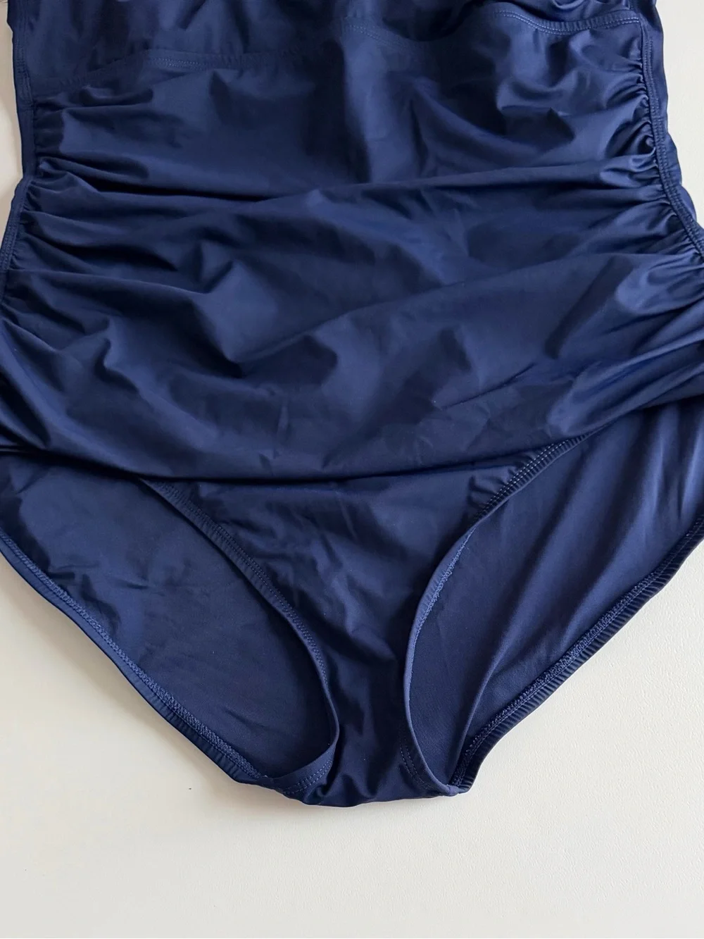 Tommy Bahama Women Navy Blue One-Piece Tummy Control Beach Swimsuit Size 14 - Picture 7 of 9